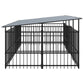 Koiran ulkohäkki katoksella teräs 7,51 m² - Harrastajankoti.fi