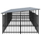 Koiran ulkohäkki katoksella teräs 11,26 m² - Harrastajankoti.fi
