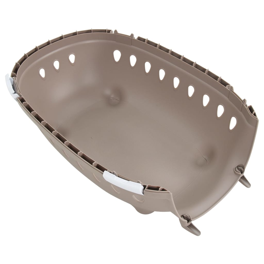 Lemmikin kuljetuslaatikko valkoruskea 50x34,5x32 cm PP - Harrastajankoti.fi