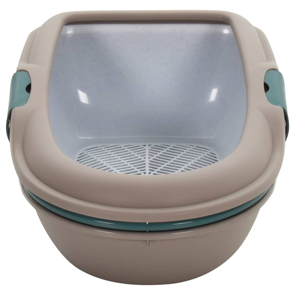 Kissan hiekkalaatikko ruskea ja valkoinen 59x39x22 cm PP - Harrastajankoti.fi