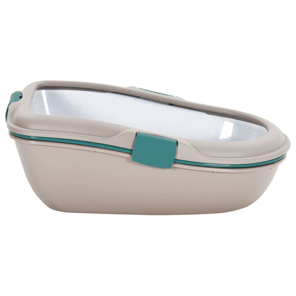 Kissan hiekkalaatikko ruskea ja valkoinen 69,5x47x26 cm PP - Harrastajankoti.fi