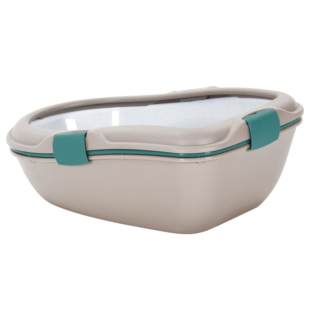 Kissan hiekkalaatikko ruskea ja valkoinen 69,5x47x26 cm PP - Harrastajankoti.fi