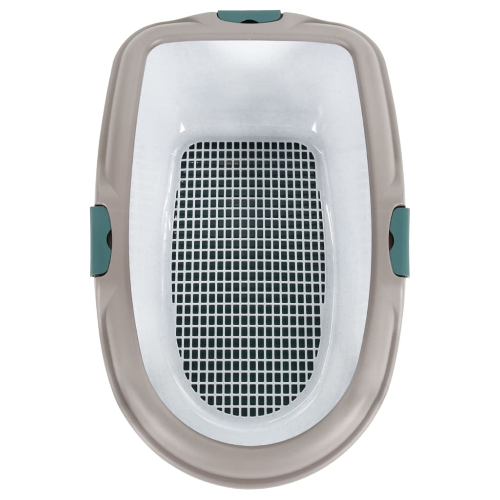 Kissan hiekkalaatikko ruskea ja valkoinen 69,5x47x26 cm PP - Harrastajankoti.fi