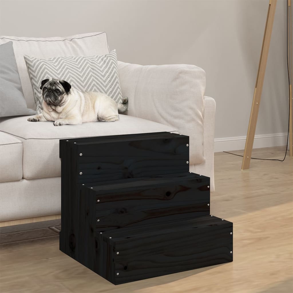 Lemmikkiportaat musta 40x37,5x35 cm täysi mänty - Harrastajankoti.fi