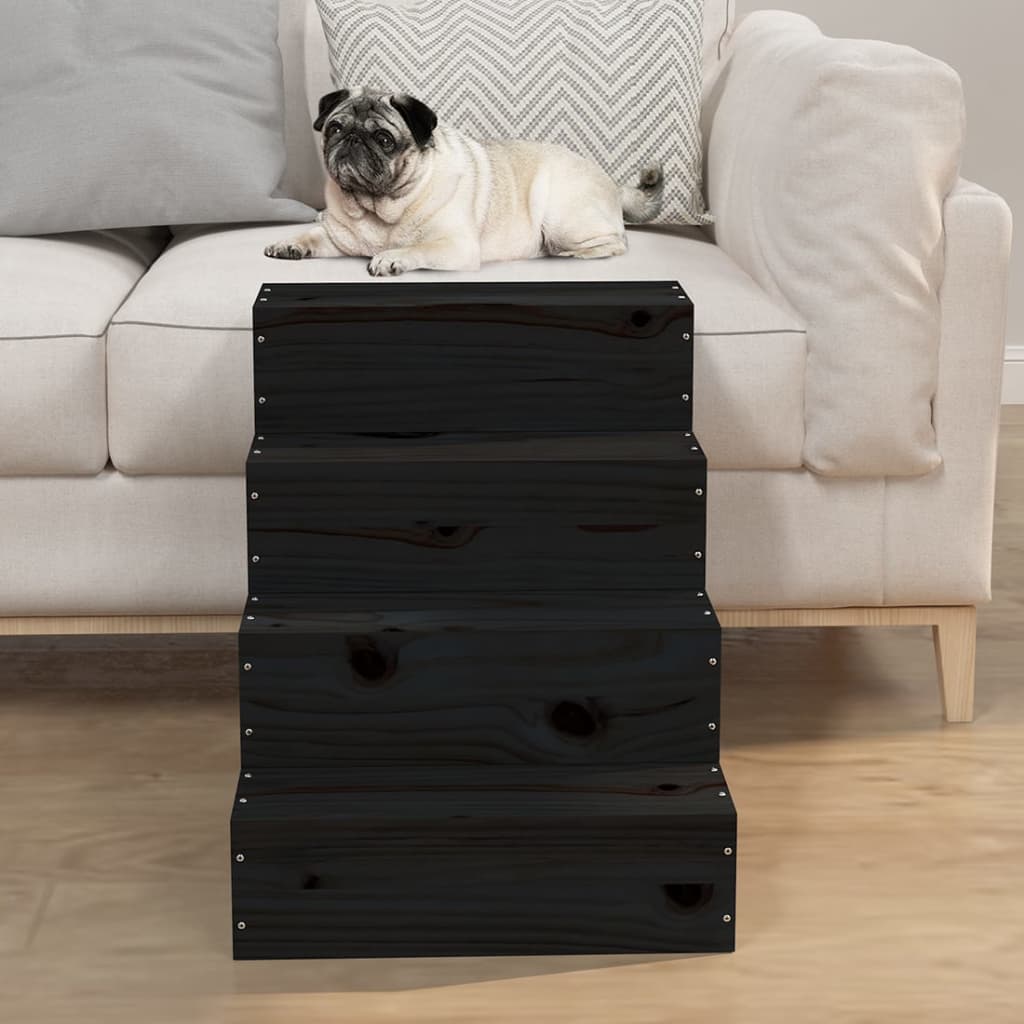 Lemmikkiportaat musta 40x49x47 cm täysi mänty - Harrastajankoti.fi