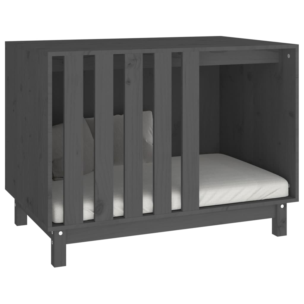 Koirankoppi harmaa 90x60x67 cm täysi mänty - Harrastajankoti.fi