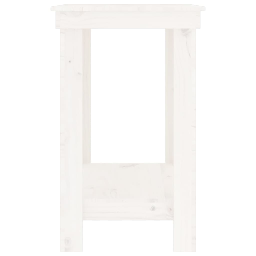 Työpenkki valkoinen 80x50x80 cm täysi mänty - Harrastajankoti.fi