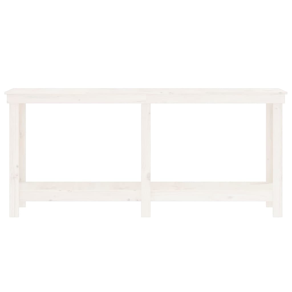 Työpenkki valkoinen 180x50x80 cm täysi mänty - Harrastajankoti.fi