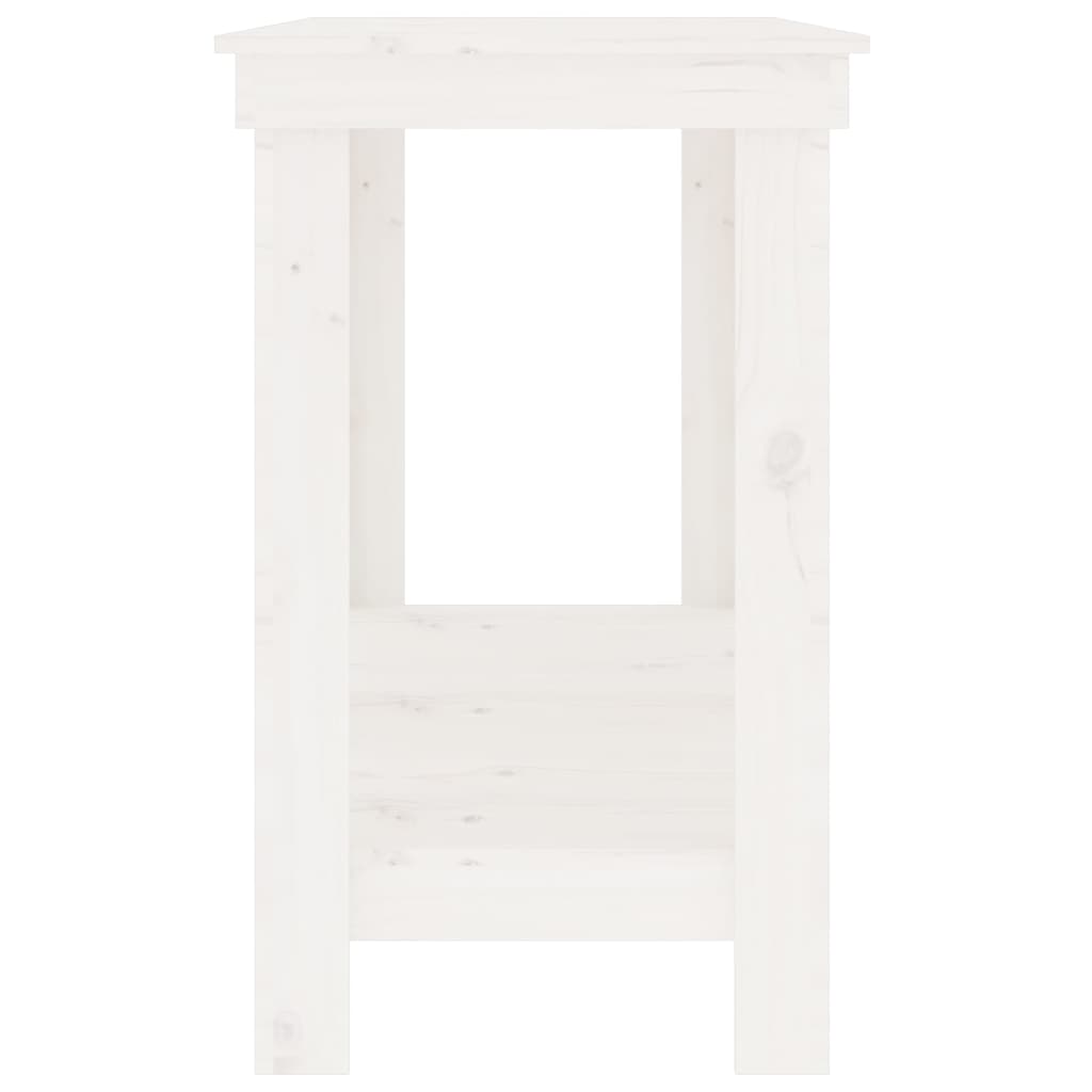 Työpenkki valkoinen 180x50x80 cm täysi mänty - Harrastajankoti.fi