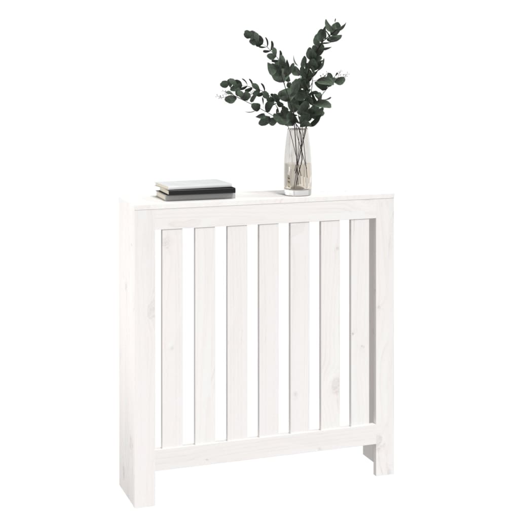 Lämpöpatterin suoja valkoinen 79,5x19x84 cm täysi mänty - Harrastajankoti.fi