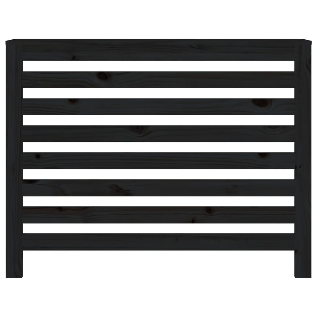 Lämpöpatterin suoja musta 108,5x19x84 cm täysi mänty - Harrastajankoti.fi