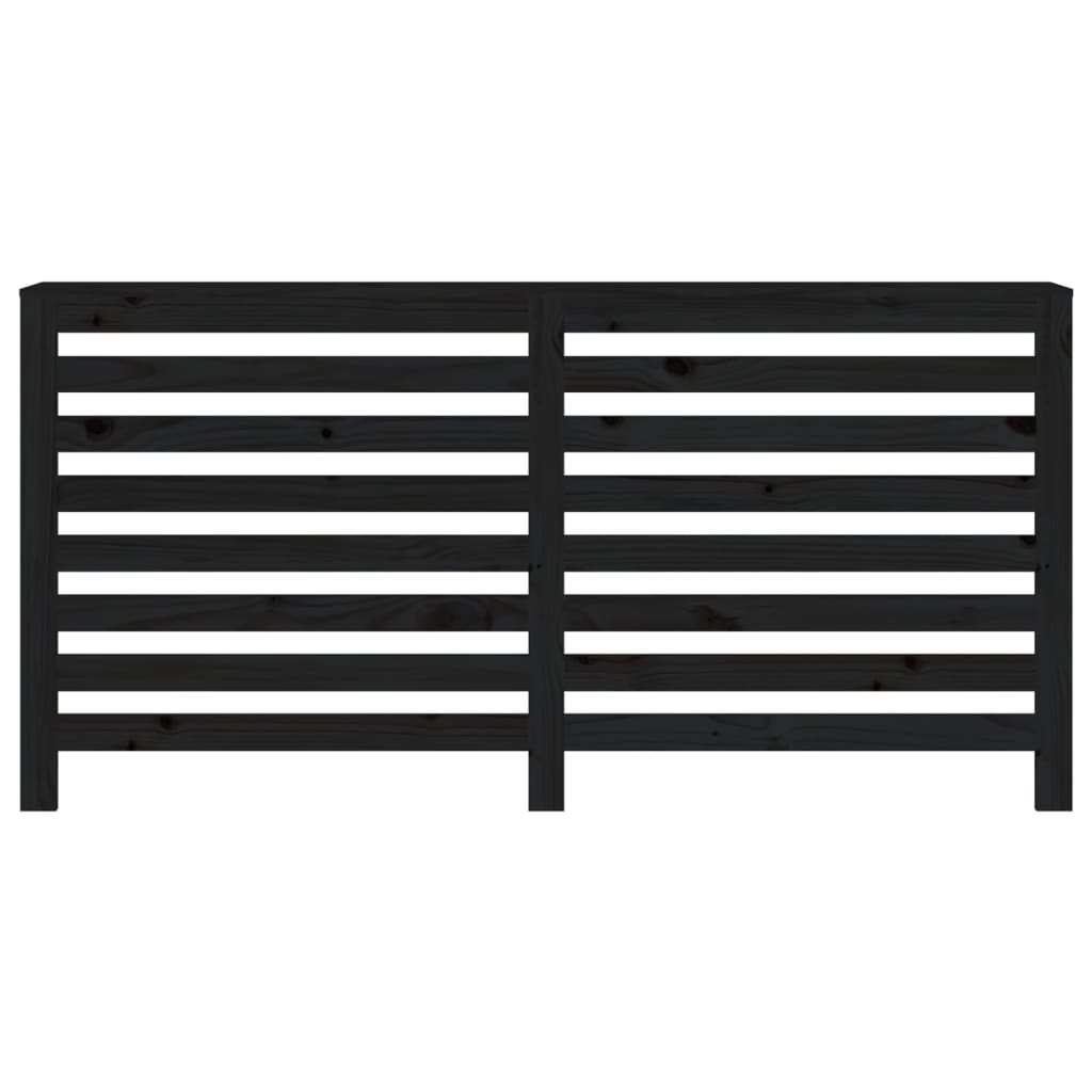 Lämpöpatterin suoja musta 169x19x84 cm täysi mänty - Harrastajankoti.fi