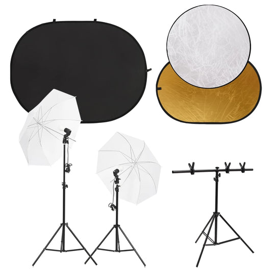 Valokuvastudiosarja valosarja, taustakangas ja heijastin - Harrastajankoti.fi