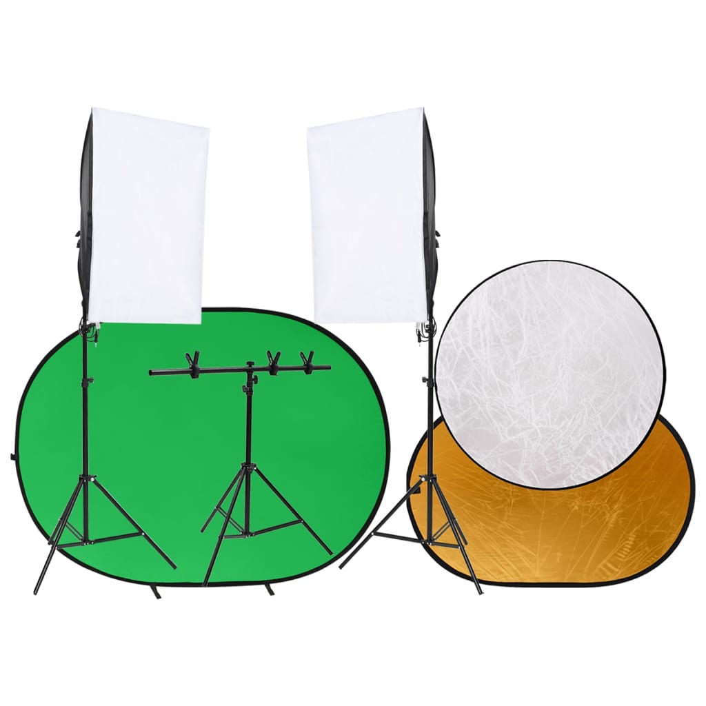 Valokuvastudiosarja valosarja, taustakangas ja heijastin - Harrastajankoti.fi