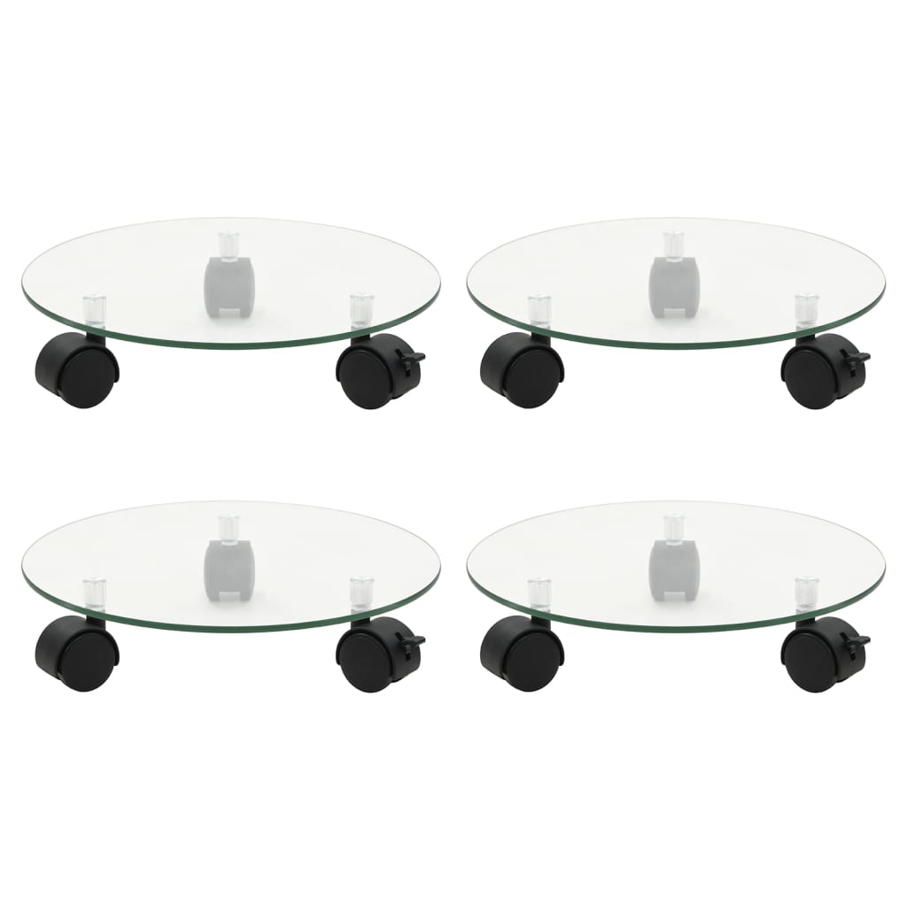 Kasvirullakot 4 kpl 28 cm karkaistu lasi pyöreä - Harrastajankoti.fi