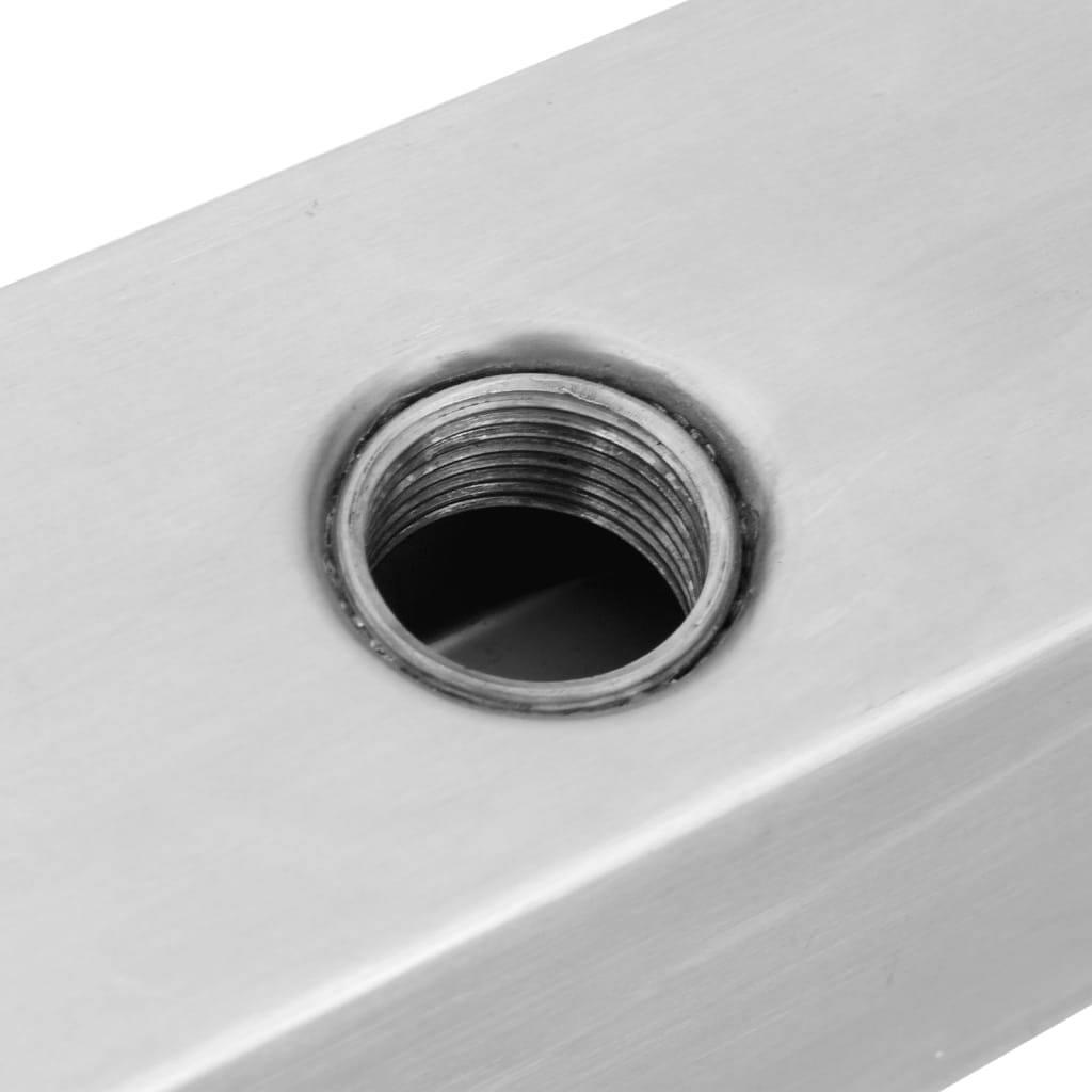 Suorakulmainen uima-altaan vesiputous ruostumaton teräs 110 cm - Harrastajankoti.fi