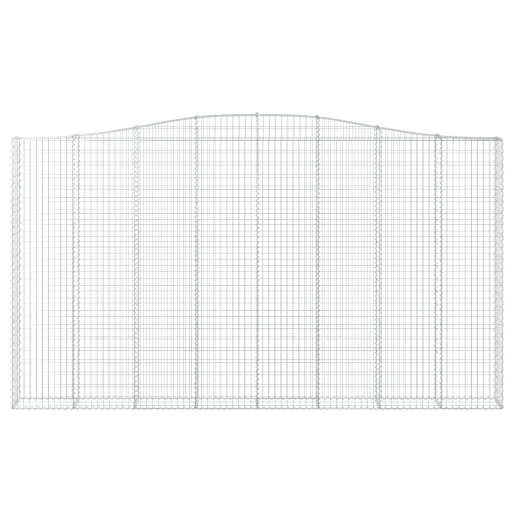 Kaarevat kivikorit 4 kpl 400x30x220/240 cm galvanoitu rauta - Harrastajankoti.fi