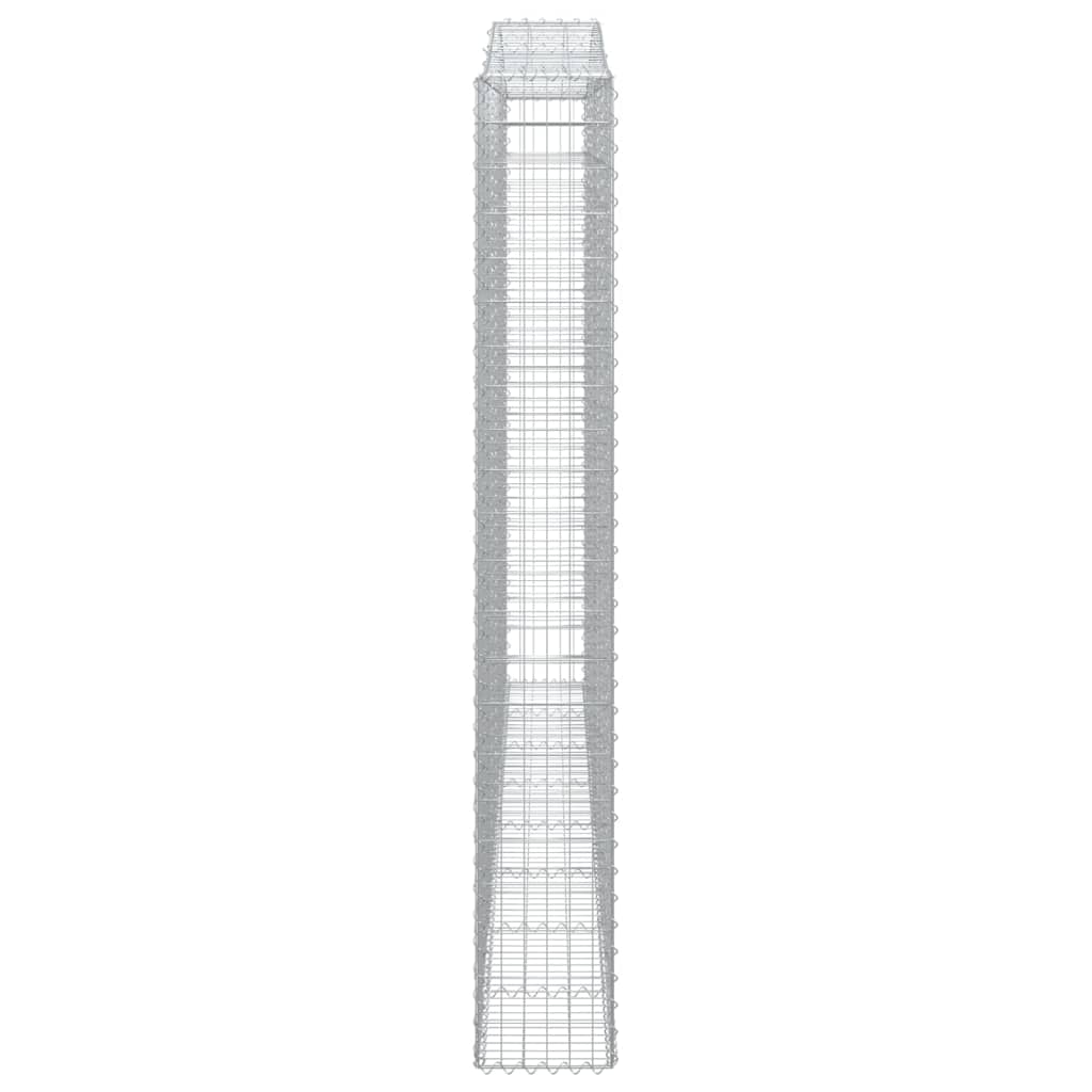 Kaarevat kivikorit 4 kpl 400x30x220/240 cm galvanoitu rauta - Harrastajankoti.fi