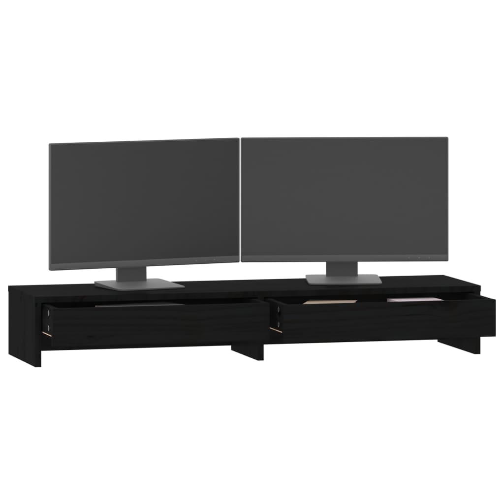 Näyttökoroke musta 100x27x15 cm täysi mänty - Harrastajankoti.fi