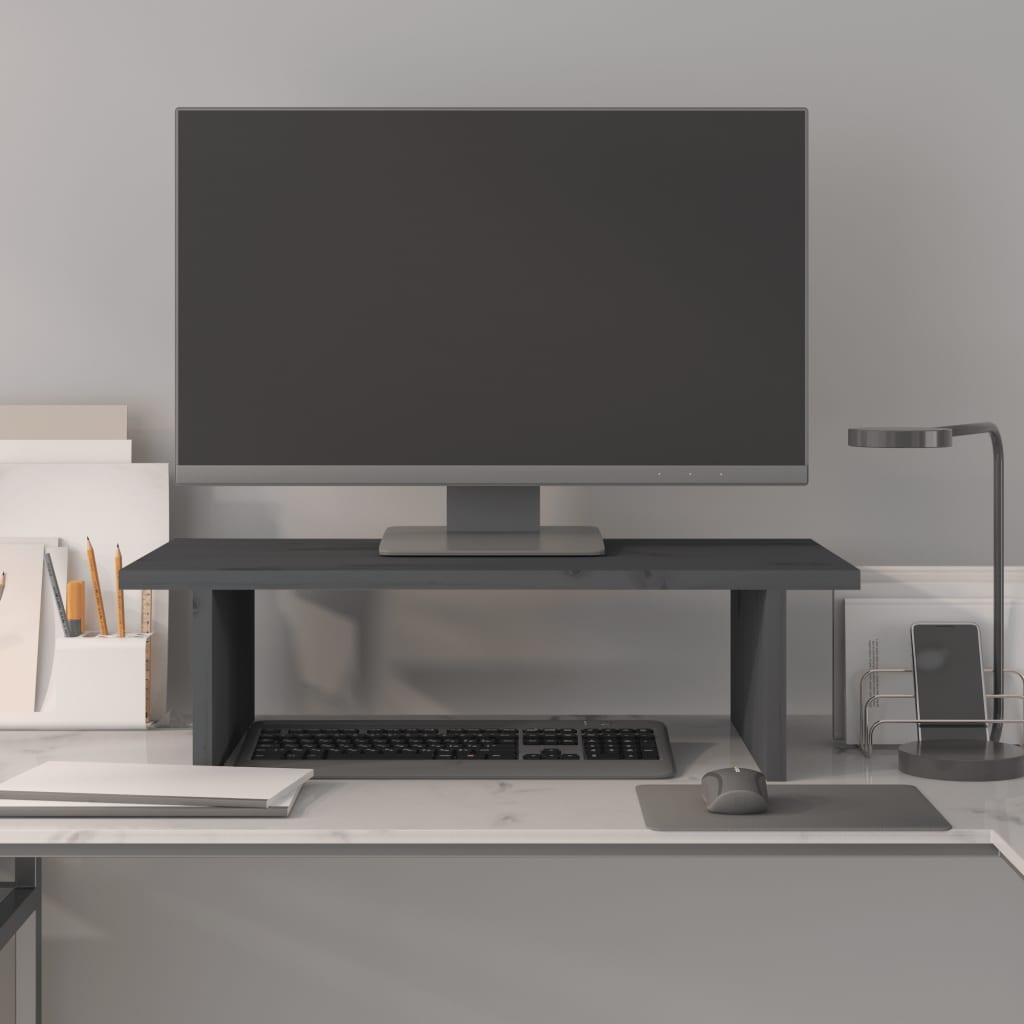 Näyttökoroke harmaa 50x27x15 cm täysi mänty - Harrastajankoti.fi