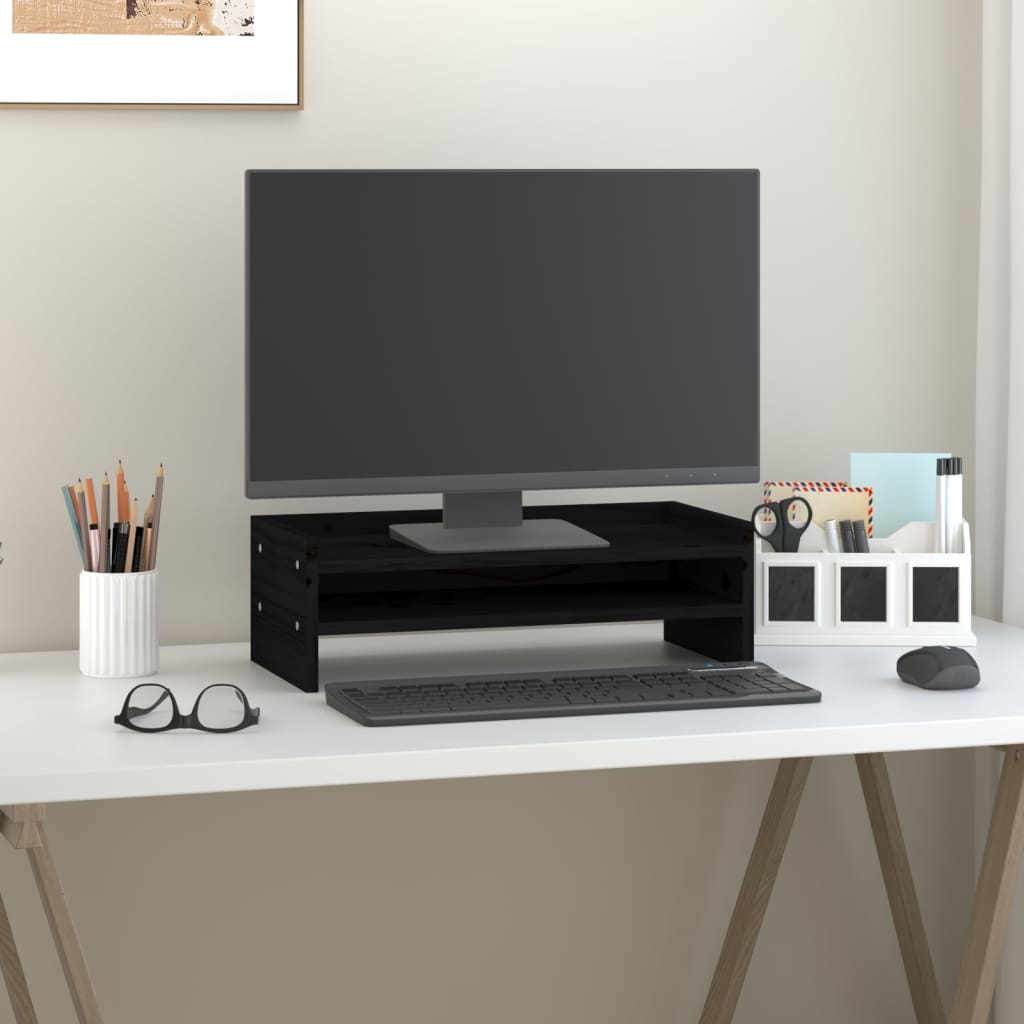 Näyttökoroke musta 50x24x16 cm täysi mänty - Harrastajankoti.fi