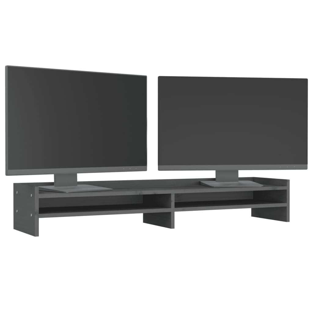 Näyttökoroke harmaa 100x24x16 cm täysi mänty - Harrastajankoti.fi