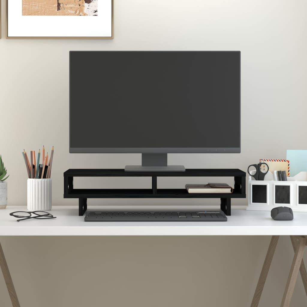 Näyttökoroke musta 60x27x14 cm täysi mänty - Harrastajankoti.fi