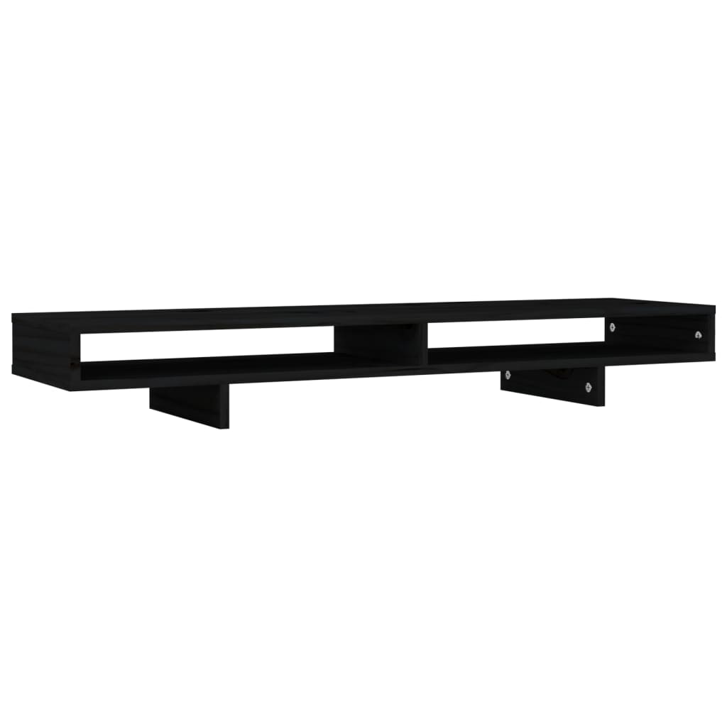 Näyttökoroke musta 100x27x14 cm täysi mänty - Harrastajankoti.fi