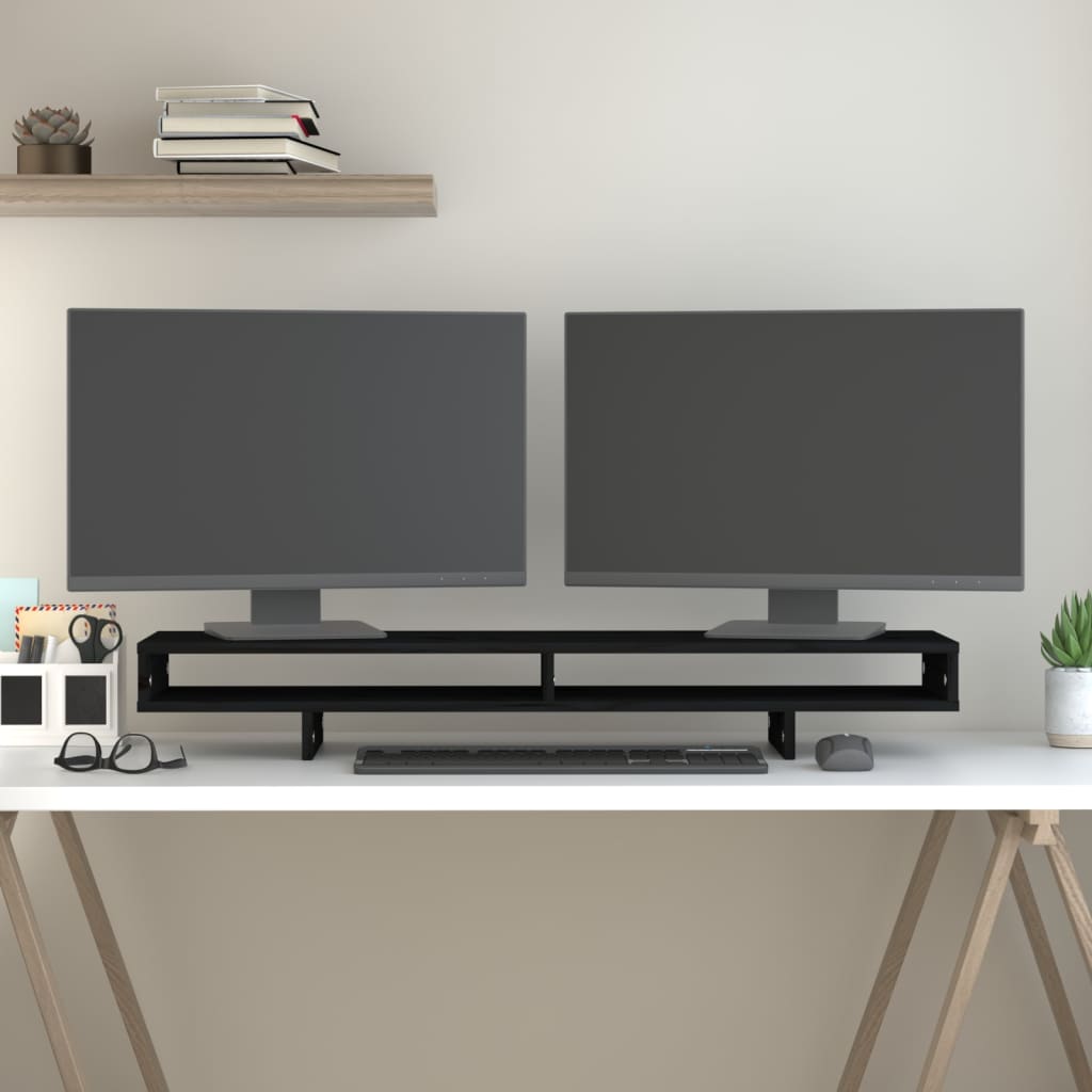 Näyttökoroke musta 100x27x14 cm täysi mänty - Harrastajankoti.fi