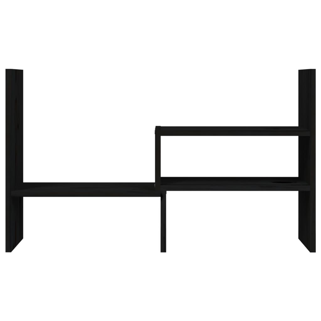 Näyttökoroke musta (39-72)x17x43 cm täysi mänty - Harrastajankoti.fi