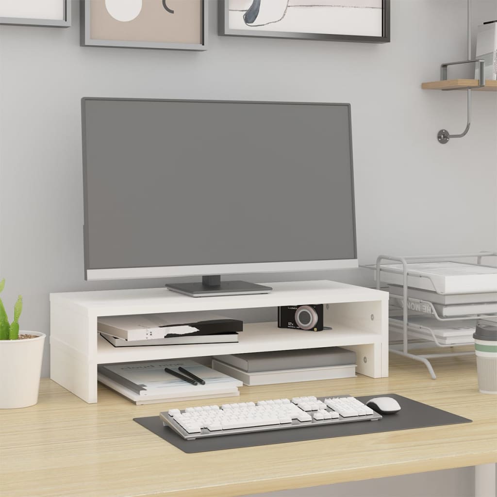 Näyttökoroke valkoinen (52-101)x22x14 cm täysi mänty - Harrastajankoti.fi