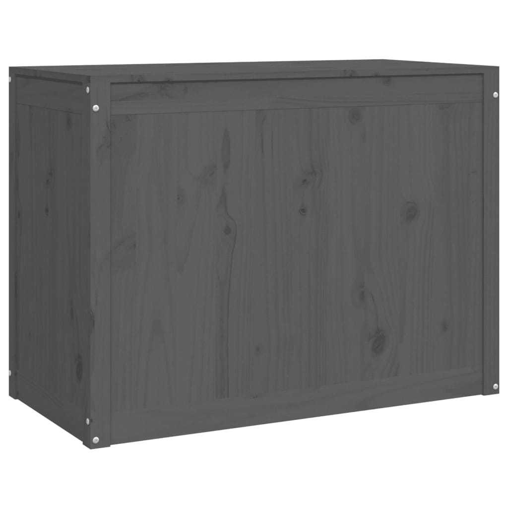 Pyykkilaatikko harmaa 88,5x44x66 cm täysi mänty - Harrastajankoti.fi