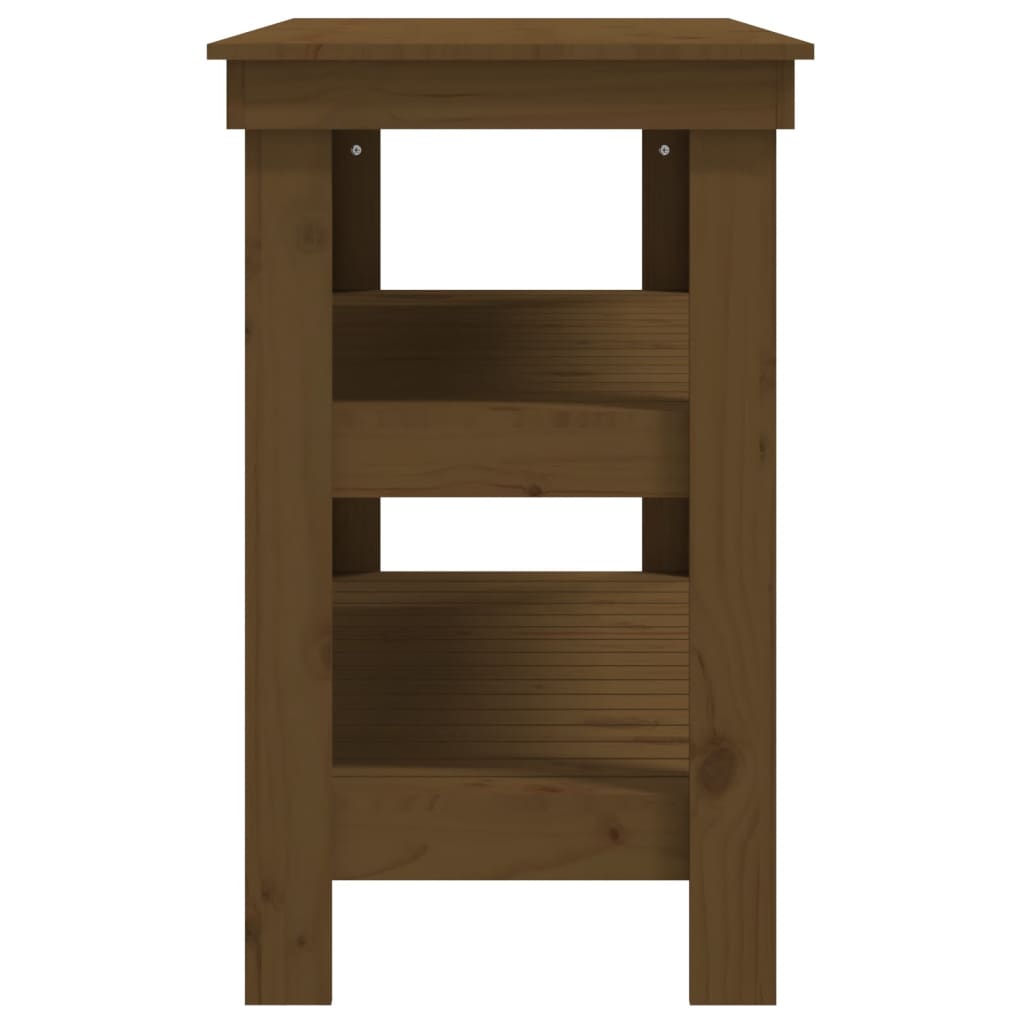 Työpenkki hunajanruskea 110,5x50x80 cm täysi mänty - Harrastajankoti.fi