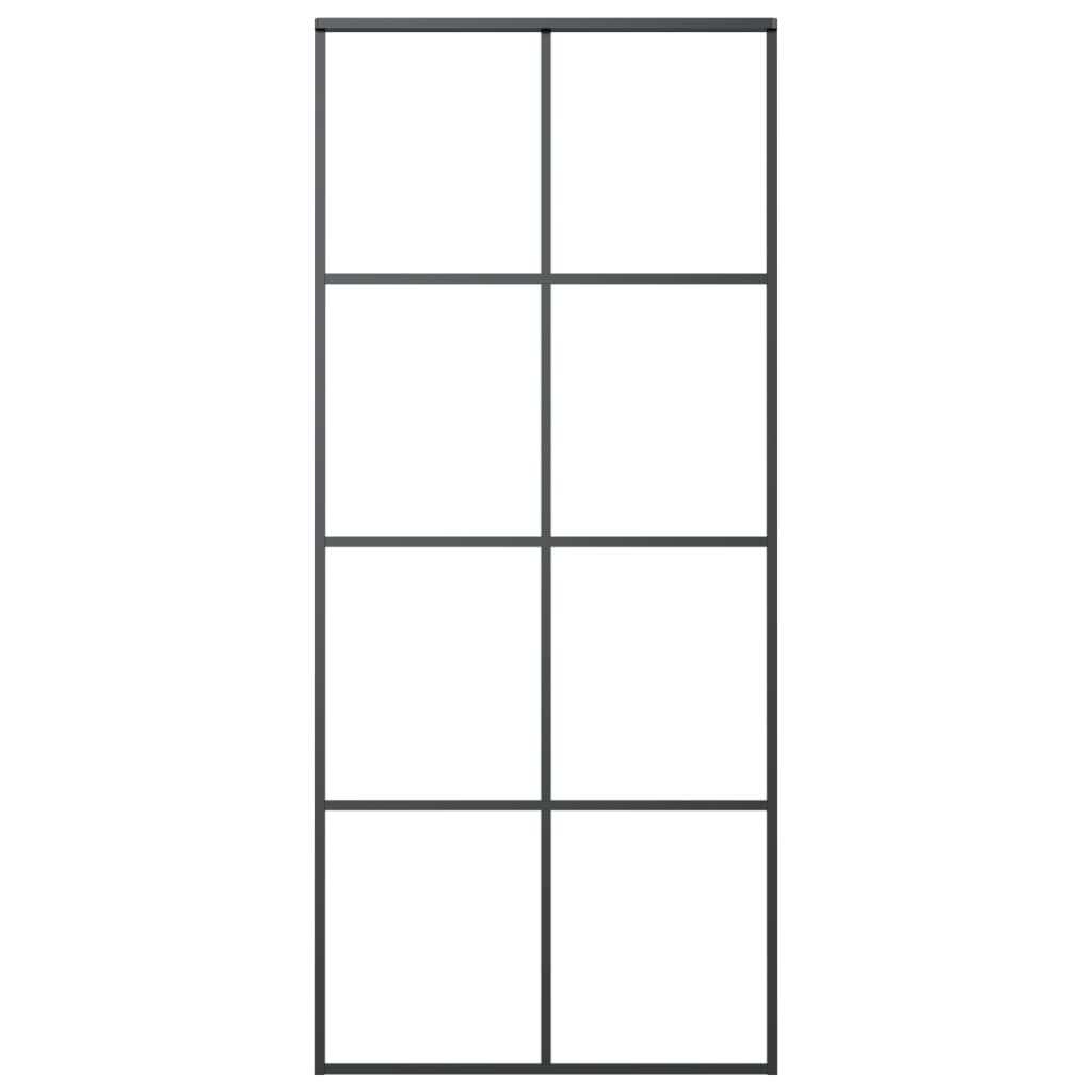 Liukuovi asennustarvikkeilla 90x205 cm ESG lasi ja alumiini - Harrastajankoti.fi