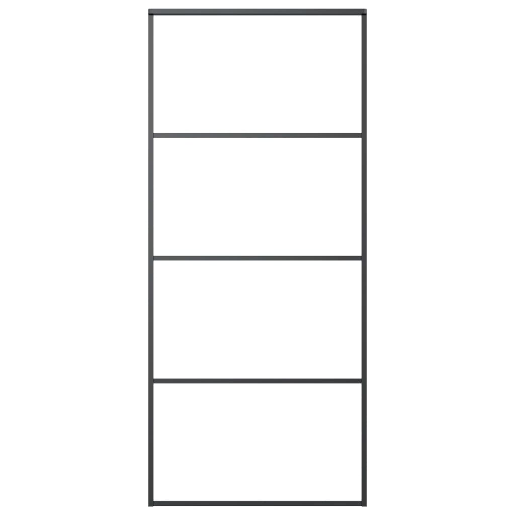 Liukuovi asennustarvikkeilla 90x205 cm ESG lasi ja alumiini - Harrastajankoti.fi