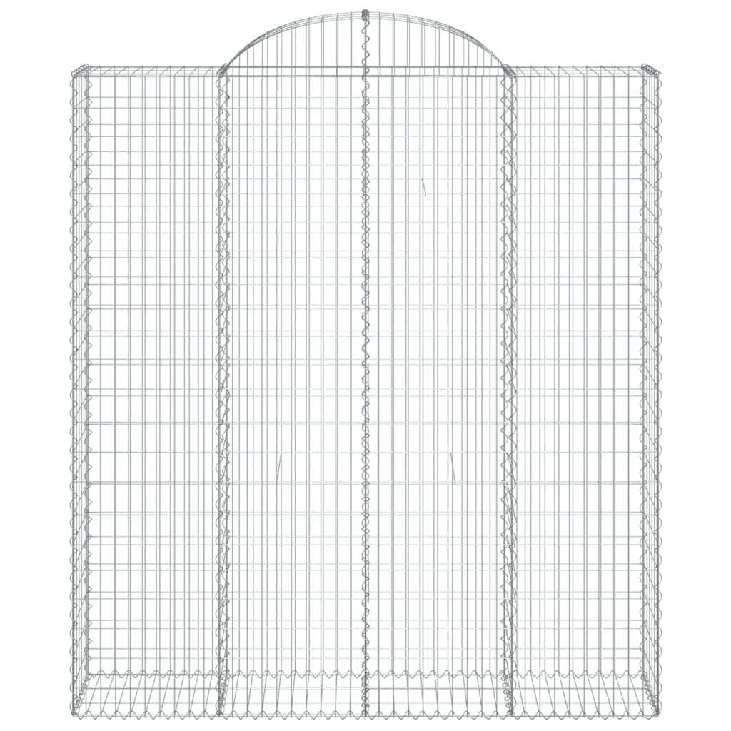 Kaareva kivikori 200x50x220/240 cm galvanoitu rauta - Harrastajankoti.fi