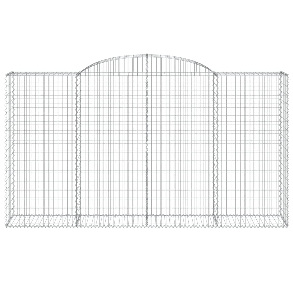 Kaareva kivikori 300x50x160/180 cm galvanoitu rauta - Harrastajankoti.fi