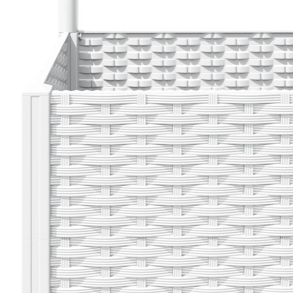 Kukkalaatikko säleiköllä valkoinen 80x40x136 cm PP - Harrastajankoti.fi