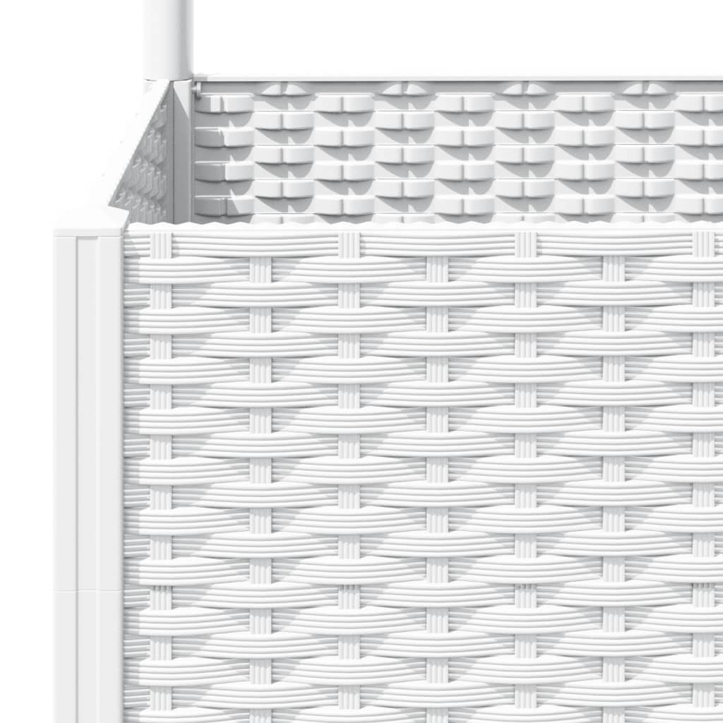 Kukkalaatikko säleiköllä valkoinen 120x40x136 cm PP - Harrastajankoti.fi