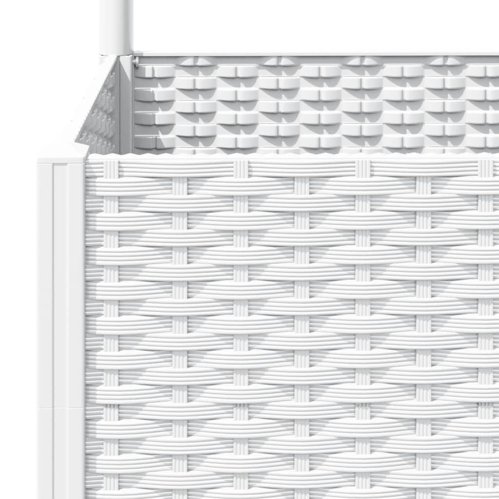 Kukkalaatikko säleiköllä valkoinen 120x120x136 cm PP - Harrastajankoti.fi