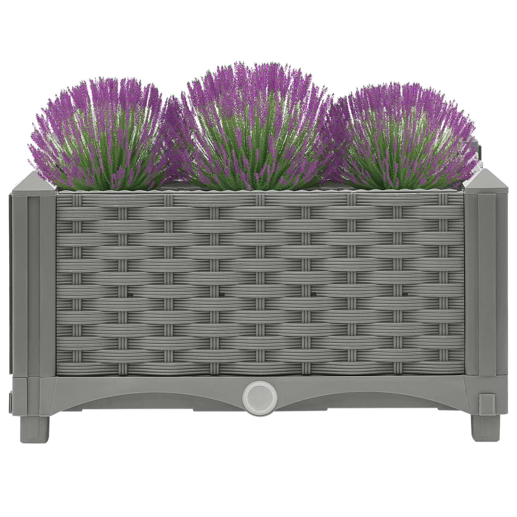 Korotettu kukkalaatikko 40x40x23 cm polypropeeni - Harrastajankoti.fi