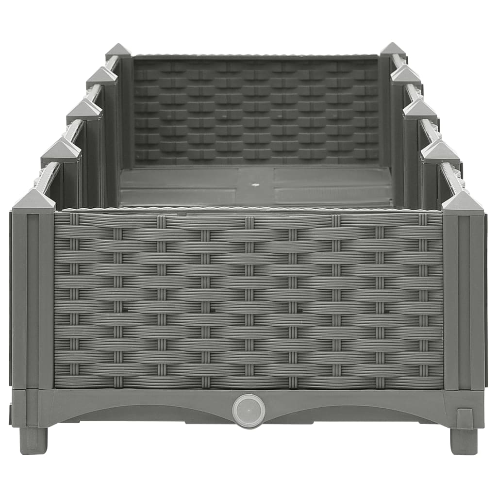 Korotettu kukkalaatikko 160x40x23 cm polypropeeni - Harrastajankoti.fi