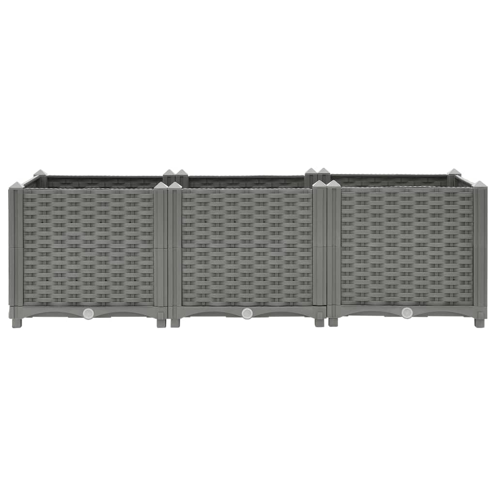 Korotettu kukkalaatikko 120x40x38 cm polypropeeni - Harrastajankoti.fi