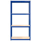 4-tasoiset Varastohyllyt 5 kpl sininen teräs ja tekninen puu - Harrastajankoti.fi