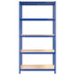 5-tasoiset Varastohyllyt 2 kpl sininen teräs ja tekninen puu - Harrastajankoti.fi
