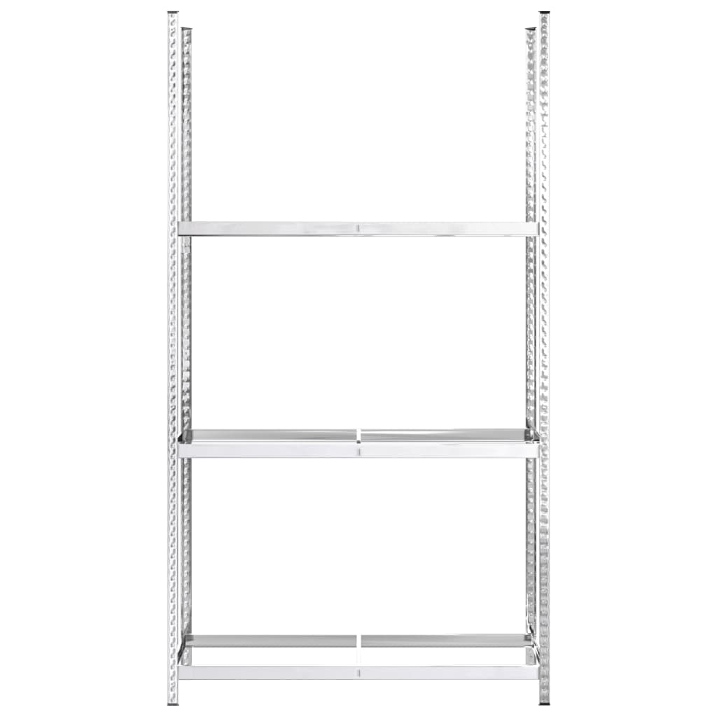 3-tasoinen Rengasteline 3 kpl hopea 110x40x200 cm teräs - Harrastajankoti.fi