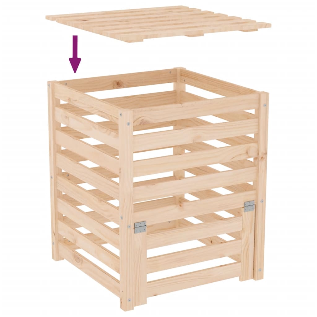 Komposti 63,5x63,5x77,5 cm täysi mänty - Harrastajankoti.fi