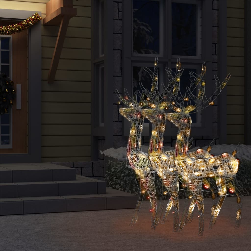 Porojoulukoristeet akryyli 3 kpl 120 cm monivärinen - Harrastajankoti.fi