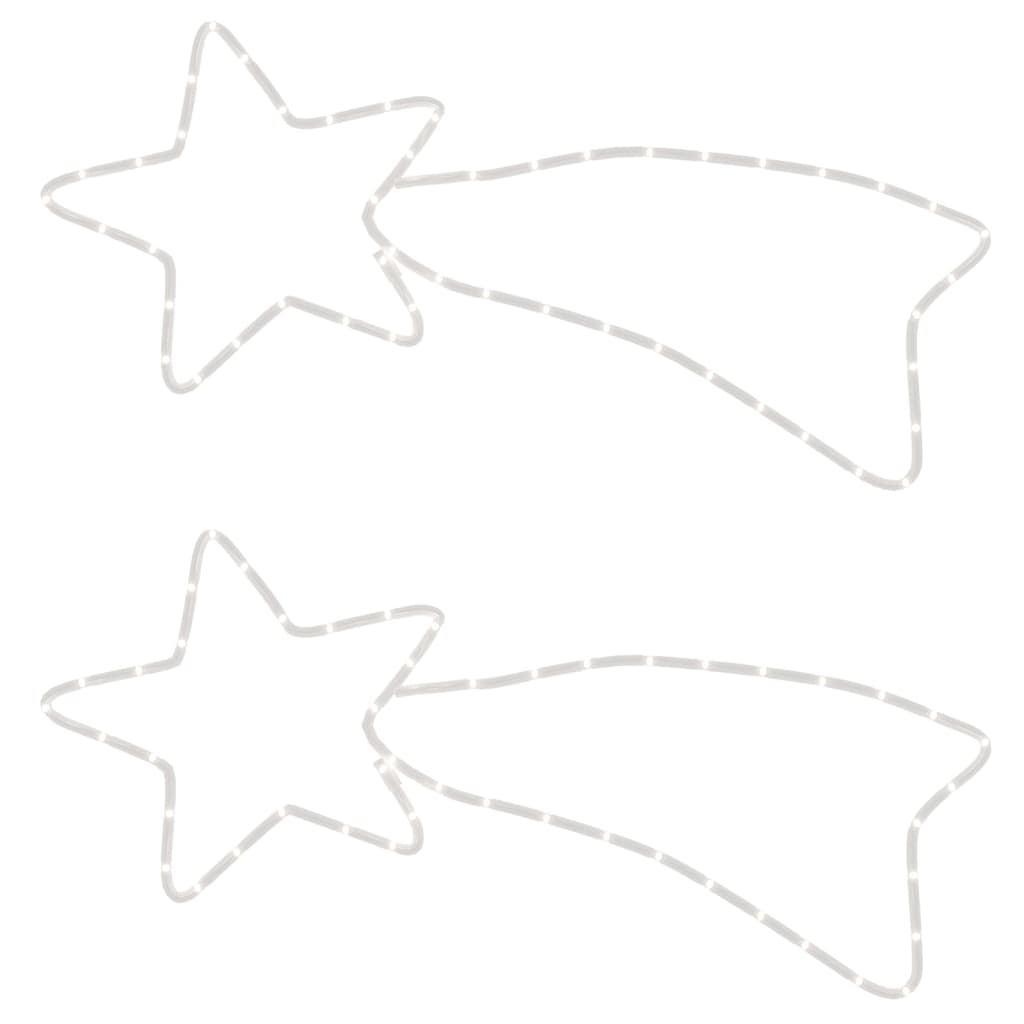 Komeetta joulukoriste 48 LED-valoa 2 kpl lämmin valk. 65x28 cm - Harrastajankoti.fi