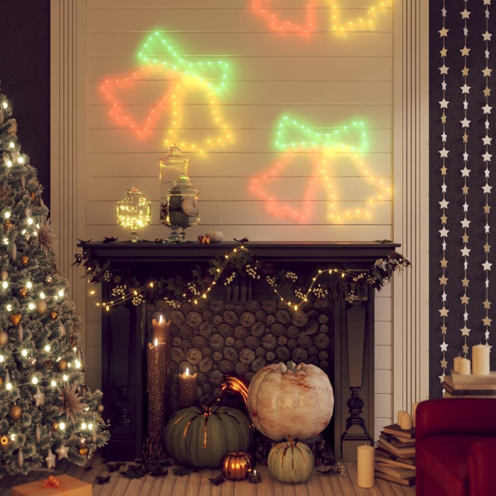 Kellot joulukoriste 72 LED-valoa 2 kpl 50x56 cm - Harrastajankoti.fi